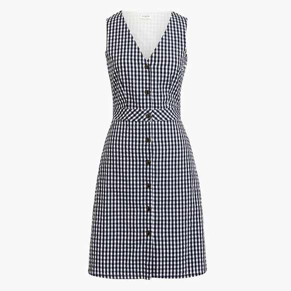 J. Crew Factory Dresses & Skirts - New JCREW V-neck button-front dress in gingham